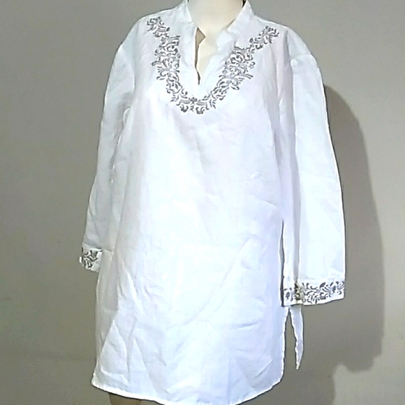 New  | STYLE & CO. | 46" bust L , Linen Blouse - Picture 2 of 10